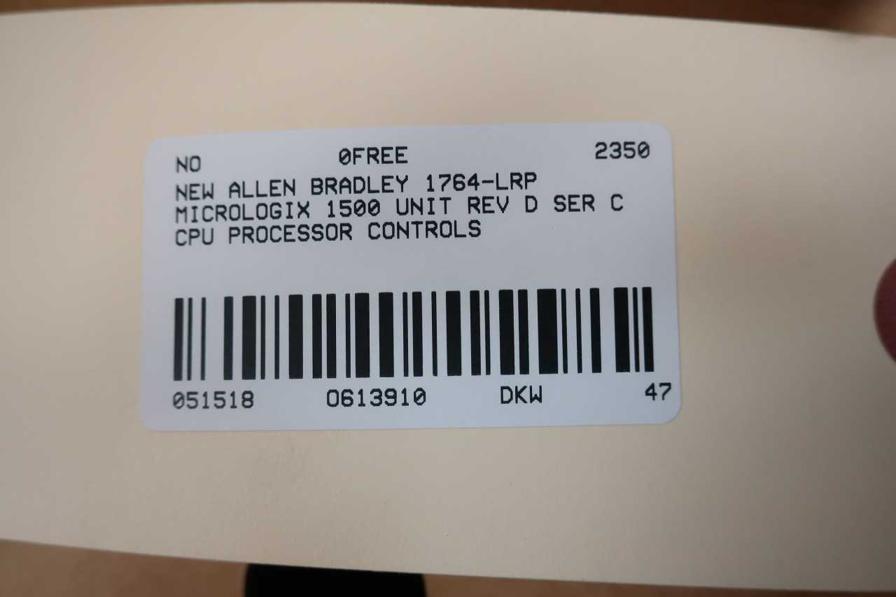 ALLEN BRADLEY 1764-LRP MICROLOGIX 1500 PROCESSOR - MISCELLANEOUS