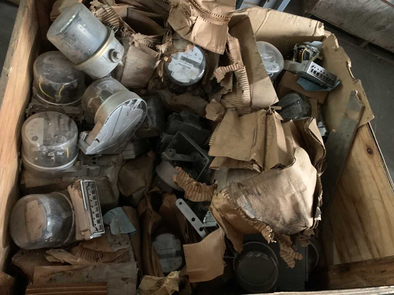 LARGE CRATE OF ELECTRICAL METERS - ELECTRICAL COMPONENTS
