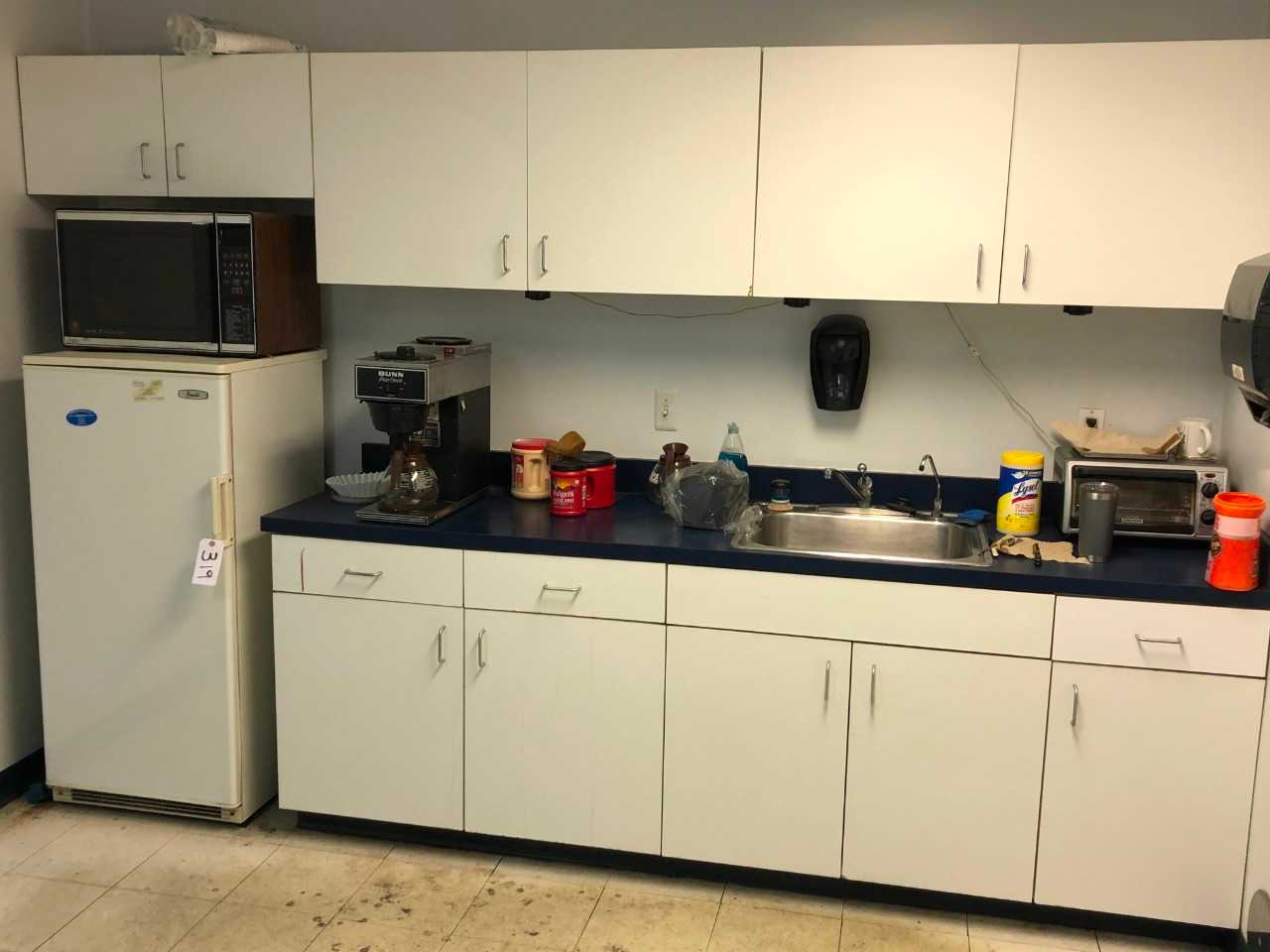 Fridge, Microwave, Bunn Coffee Maker & Toaster Over