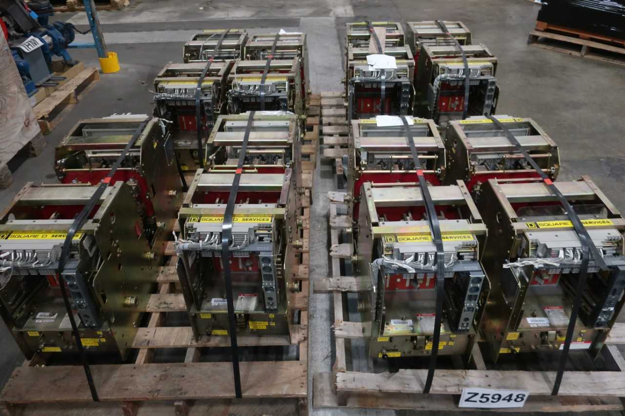 4 PALLETS OF ASSORTED SQUARE D SWITCHGEAR CHASIS - MISCELLANEOUS