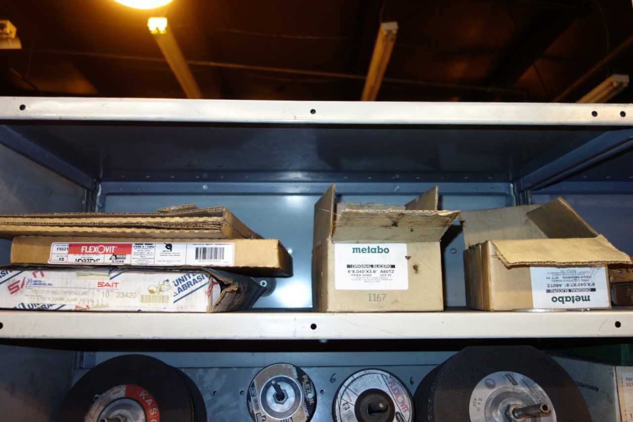 CONTENTS OF SHELVING, ABRASIVE & CUTTING PARTS - SHELVING
