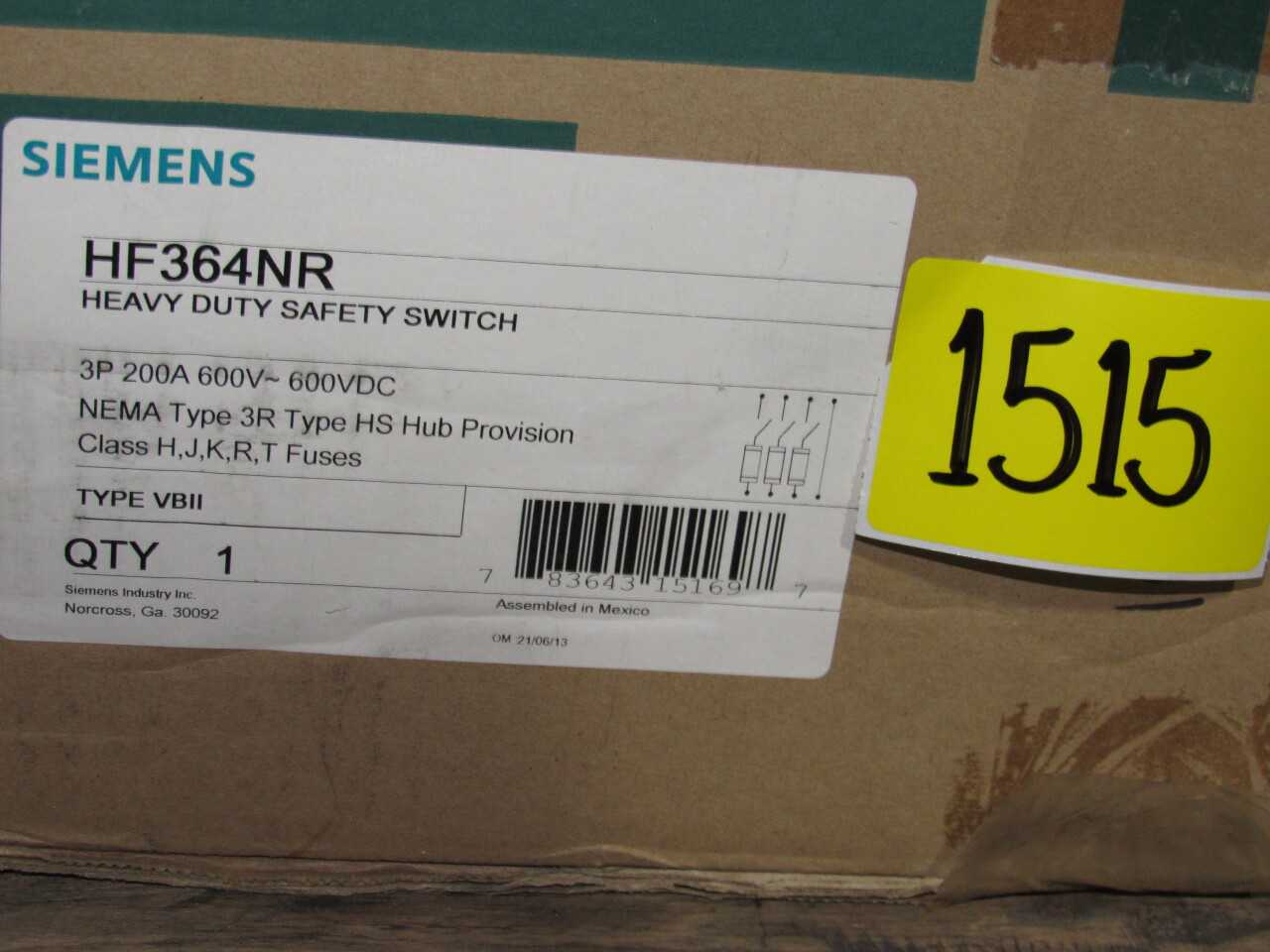 Siemens Safety Switch - SAFETY EQUIPMENT