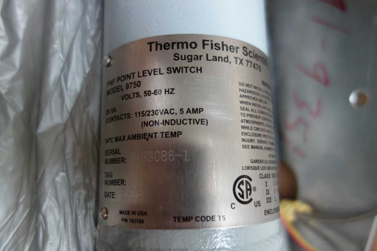 Thermo Fisher Scientific 9750 PNF Point Level Switch - LAB & SCIENTIFIC