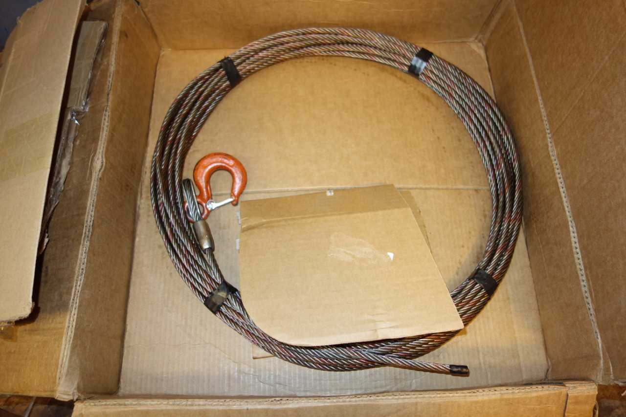 LOT OF TWO SPOOLS OF STEEL WIRE ROPE - ELECTRICAL COMPONENTS