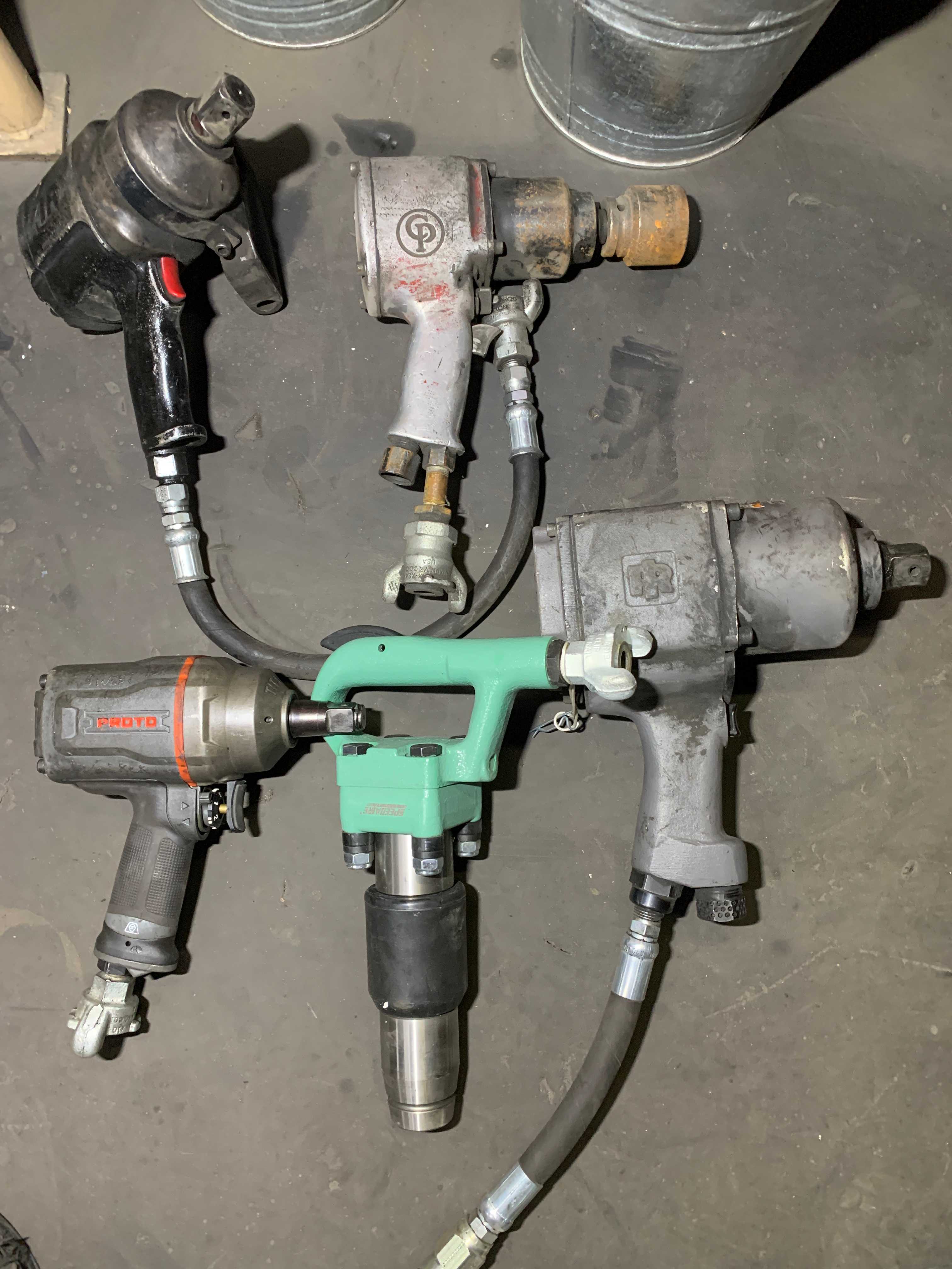 LOT OF FIVE PNEUMATIC TOOLS (Quantity of 2) - PNEUMATIC POWER TOOL