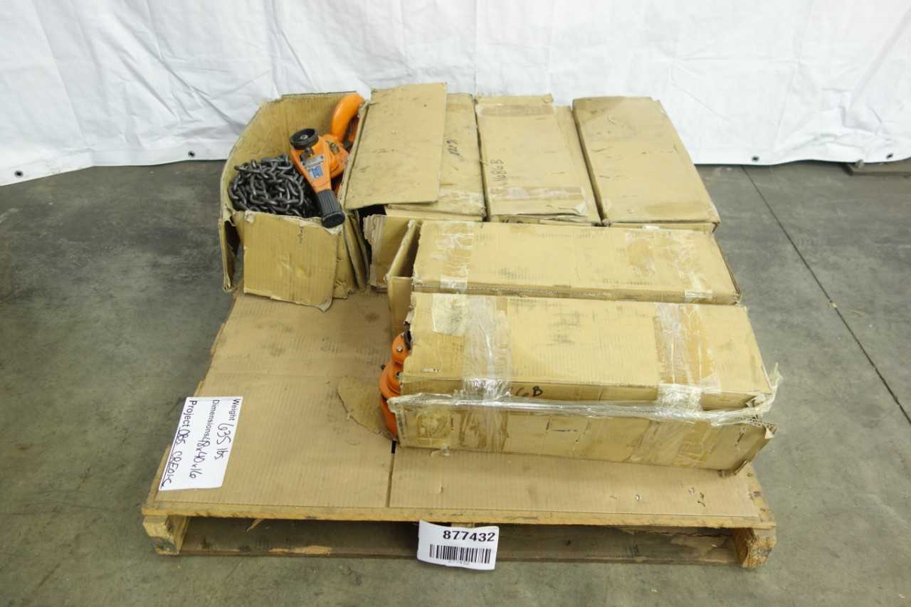 LOT OF 6 INGERSOLL-RAND LV1200 LEVER CHAIN MANUAL HOISTS - LIFTING EQUIPMENT