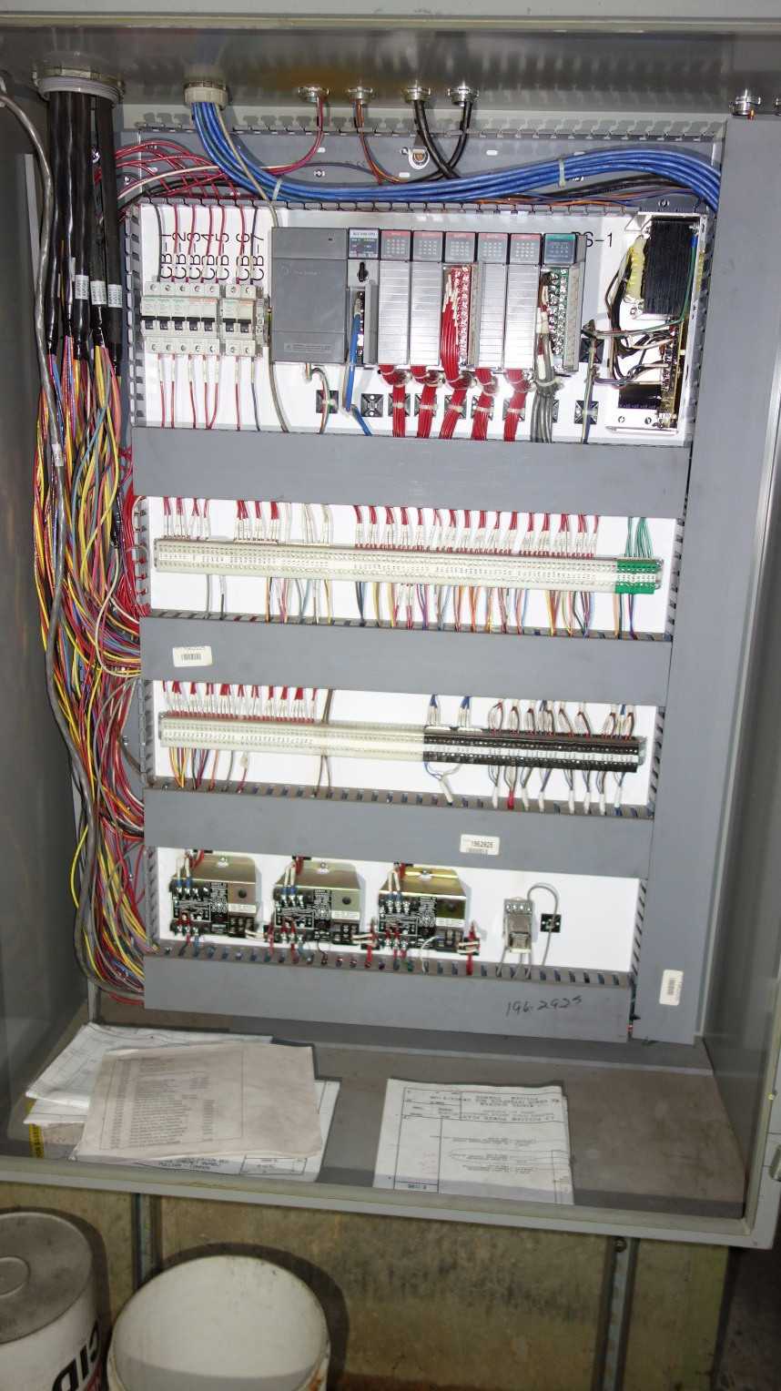DEMIN PLC CONTROL CABINET W/ ALLEN BRADLEY 1747-L542 CONTROLLER MODULE RACK - AUTOMATION & CONTROLS