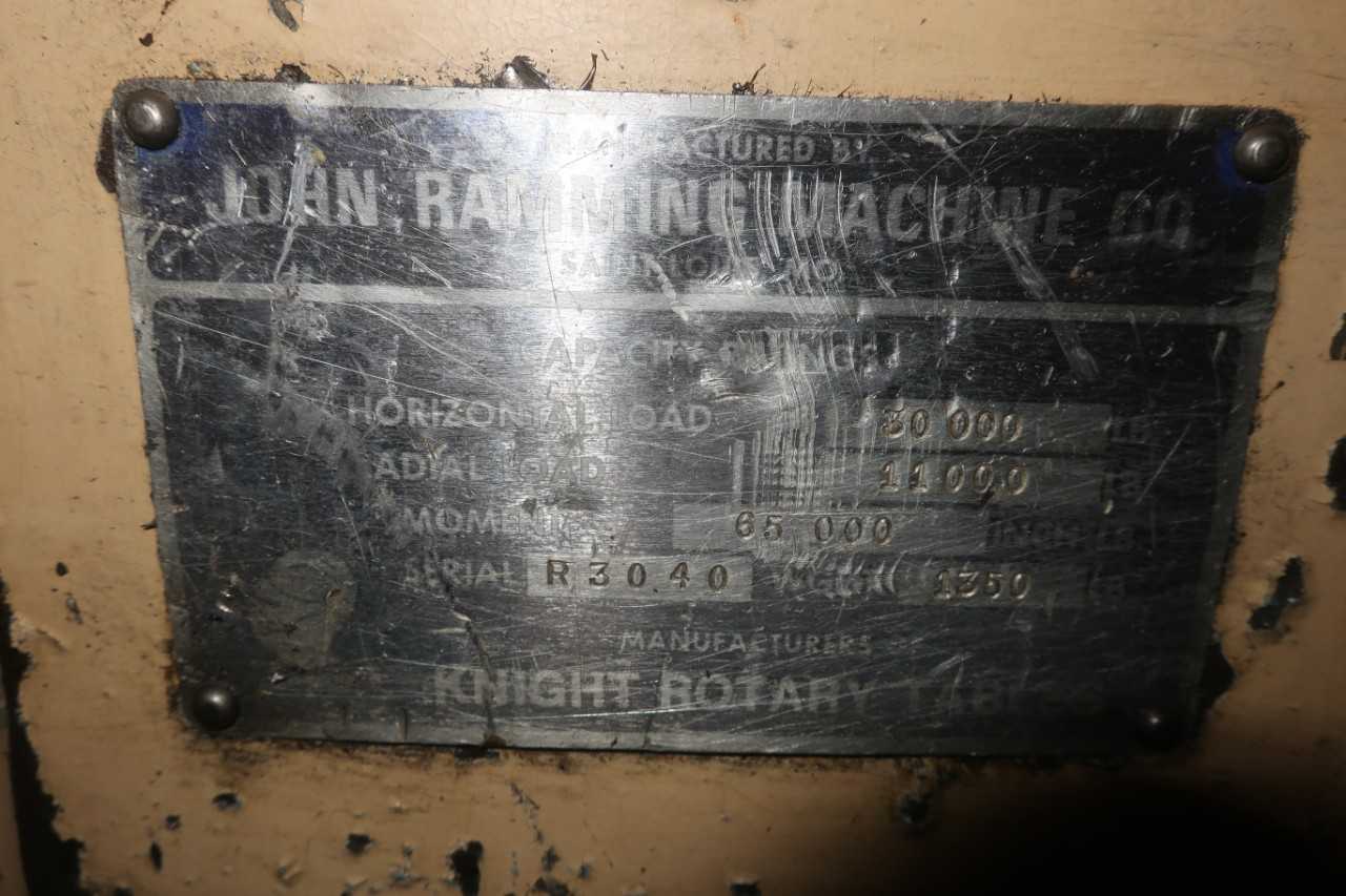 JOHN RAMMING KNIGHT ROTARY TABLE 30,000LB CAPACITY - MISCELLANEOUS
