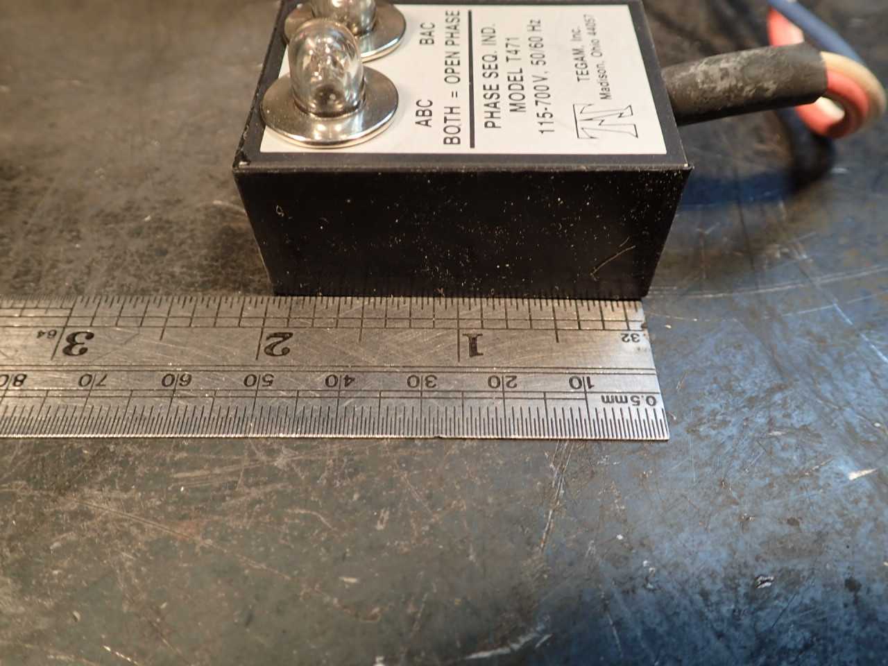 Tegam T471 3-Pole Phase Sequence Indicator Motor Rotation: 115-700V 50/60Hz, NOS - ELECTRIC MOTORS