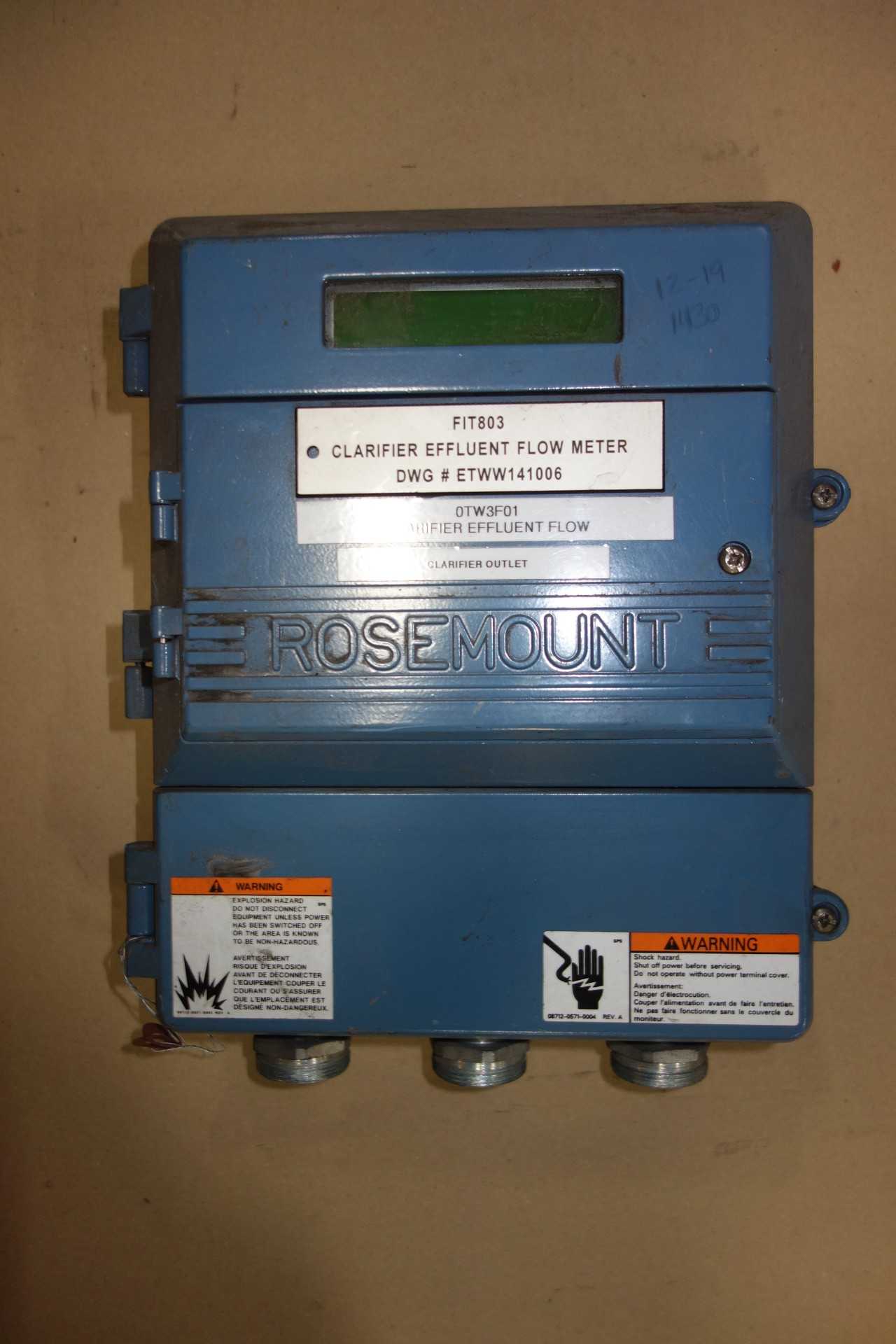 ROSEMOUNT 8712C MAGNETIC FLOW TRANSMITTER - INSTRUMENTATION