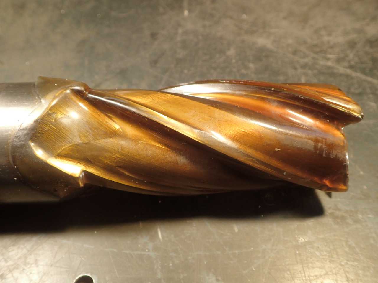 2" Resharpened to 1.89" 4-Flute HSS End Mill: 3-3/4" LOC, 2" Shank - MACHINE TOOLING