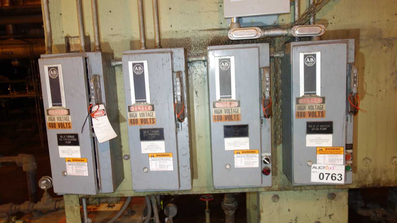 LOT OF 5 ASSORTED ELECTRICAL DISCONNECT SWITCH, ALLEN BRADLEY 509-AOD COMBINATION STARTER DISCONNECT, ALLEN BRADLEY 509-COD COMBINATION STARTER DISCONNECT, SIEMENS 60A 600V-AC DISCONNECT - AUTOMATION & CONTROLS