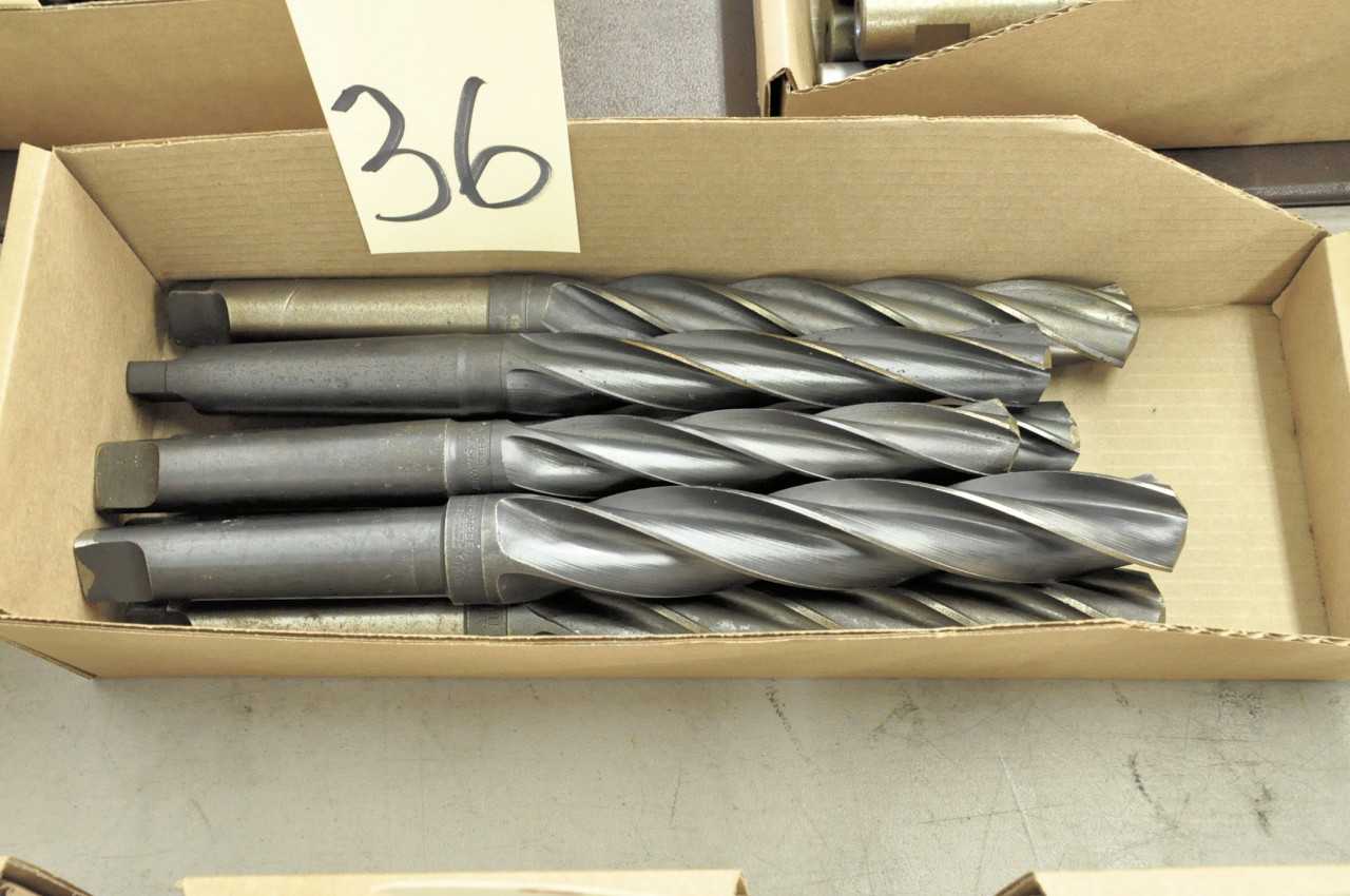 Lot-(7) Large Tapered Shank Drills in (1) Box - ELECTRIC POWER TOOLS