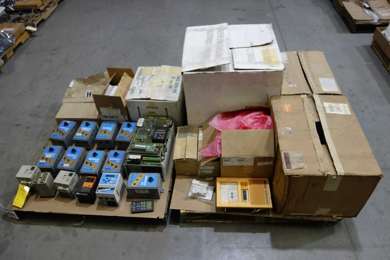 2 PALLETS OF ASSORTED AC VFD DRIVES - MOTOR DRIVES