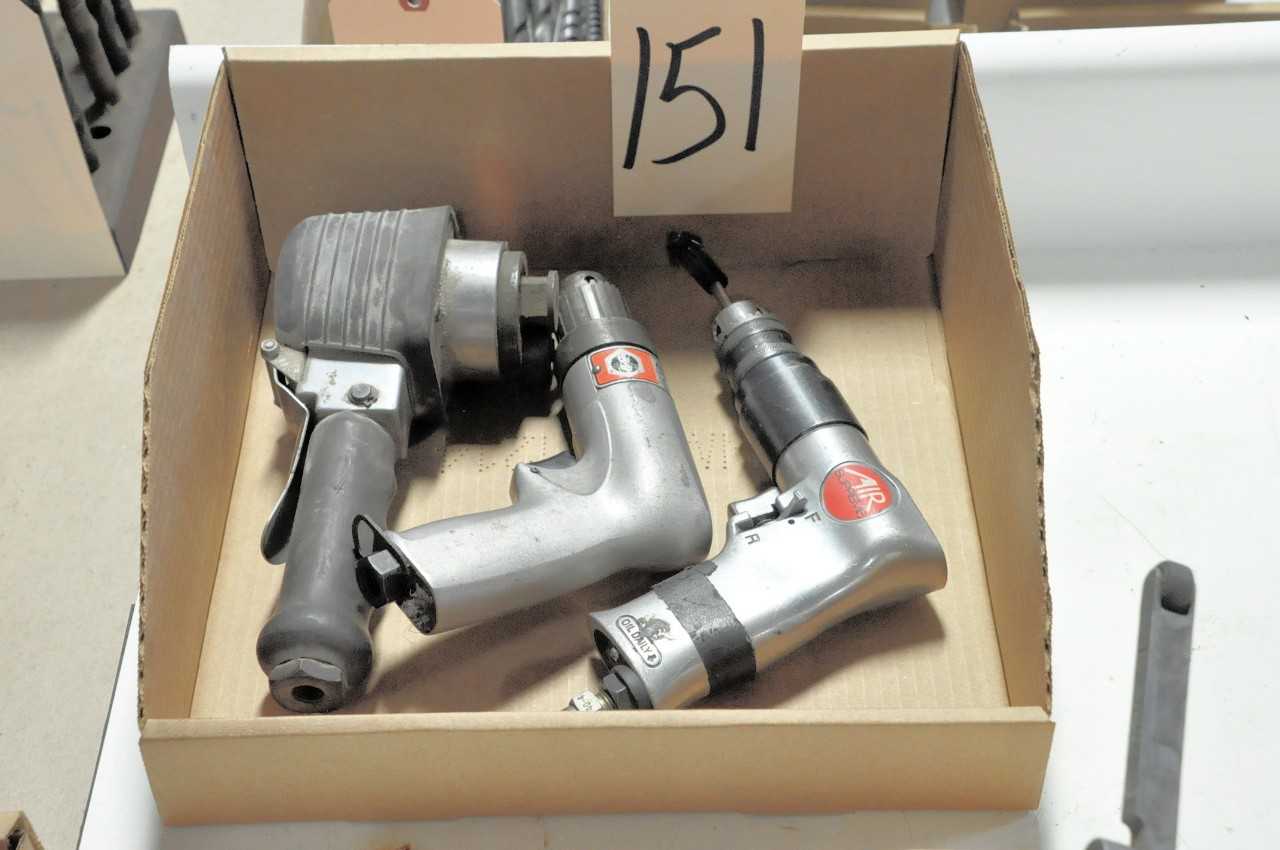 Lot  Pneumatic Drills with 1 Pneumatic Orbital Sander in 1 Box - PNEUMATIC POWER TOOL