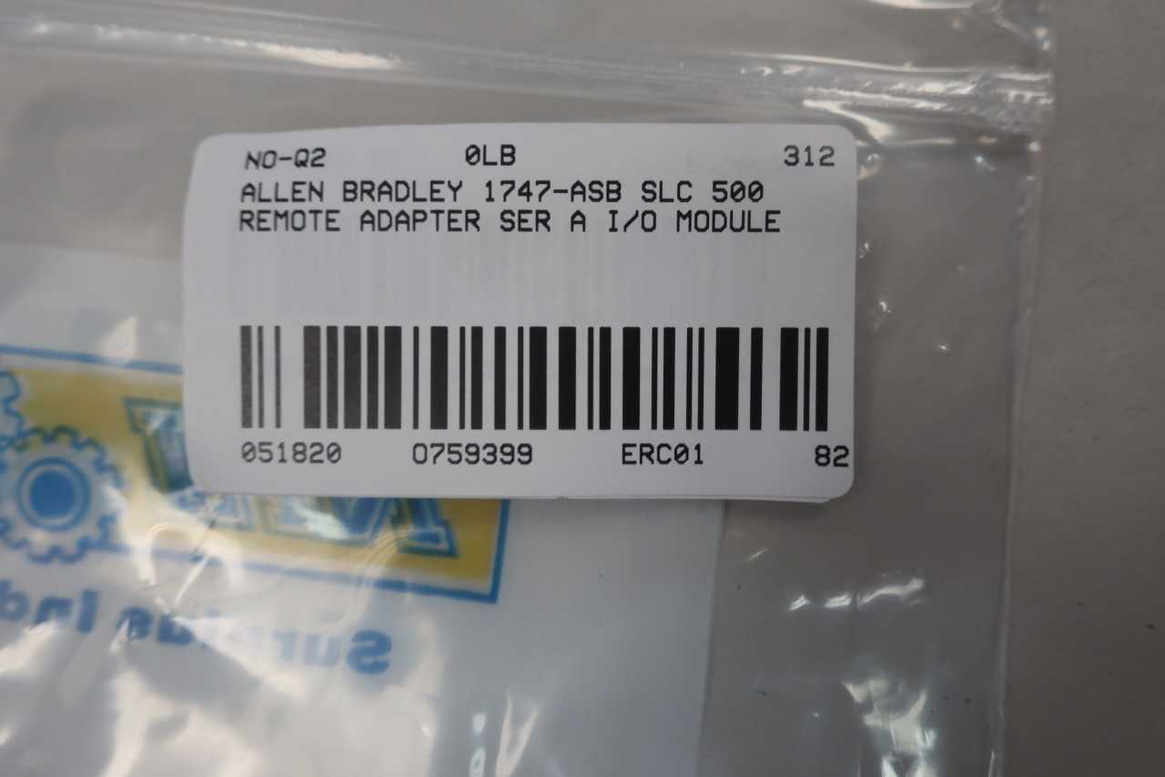 ALLEN BRADLEY 1747-ASB REMOTE ADAPTER SER A I/O MODULE - AUTOMATION & CONTROLS
