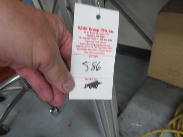 Aluminum Table on wheels and all contents in pictures - MISCELLANEOUS